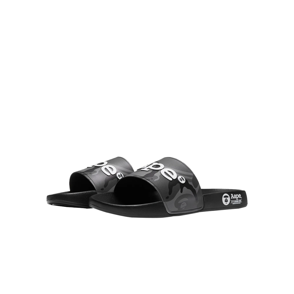 에이프 메인 로고 슬라이드 슈즈 블랙 멀티 - 26SS(AAPE Main Logo Slides Shoes Black Multi - 26SS) - 2