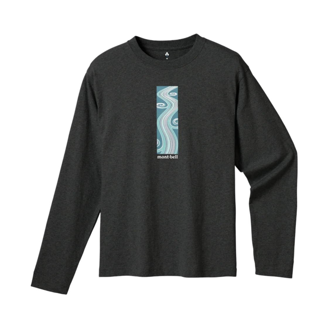 2104892 Montbell Pear Skin Cotton Long Sleeve T-Shirt Eddy Dark Gray