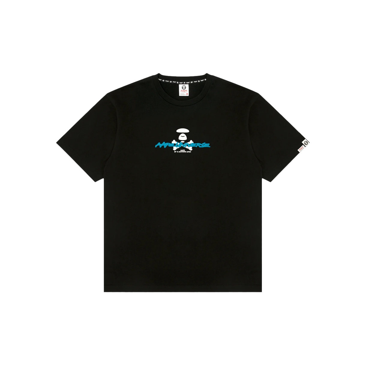 에이프 베이직 유니버스 그래픽 티 블랙 - 26SS(AAPE Basic Universe Graphic Tee Black - 26SS)