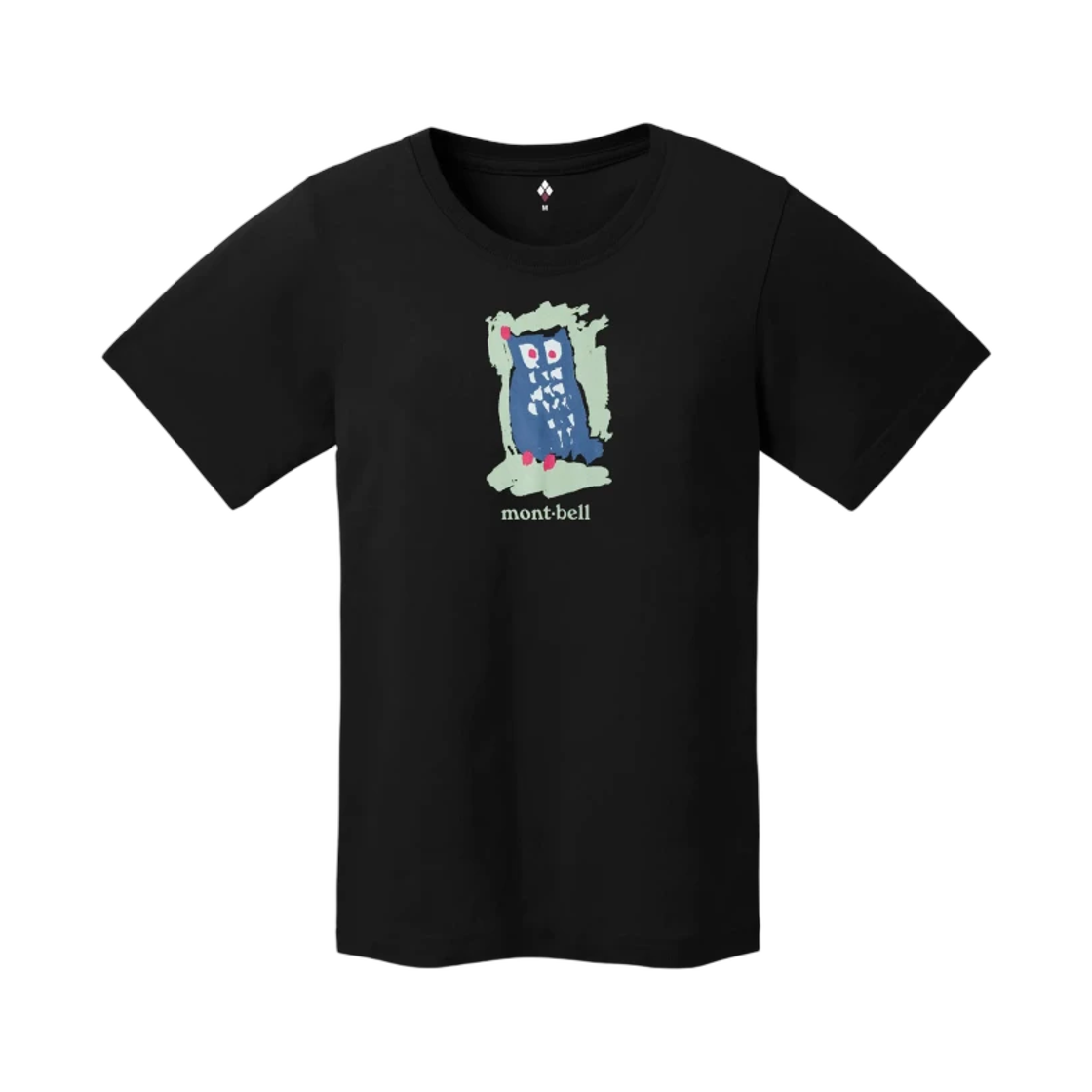 2304721 (W) Montbell Pear Skin Cotton T-Shirt Owl Black