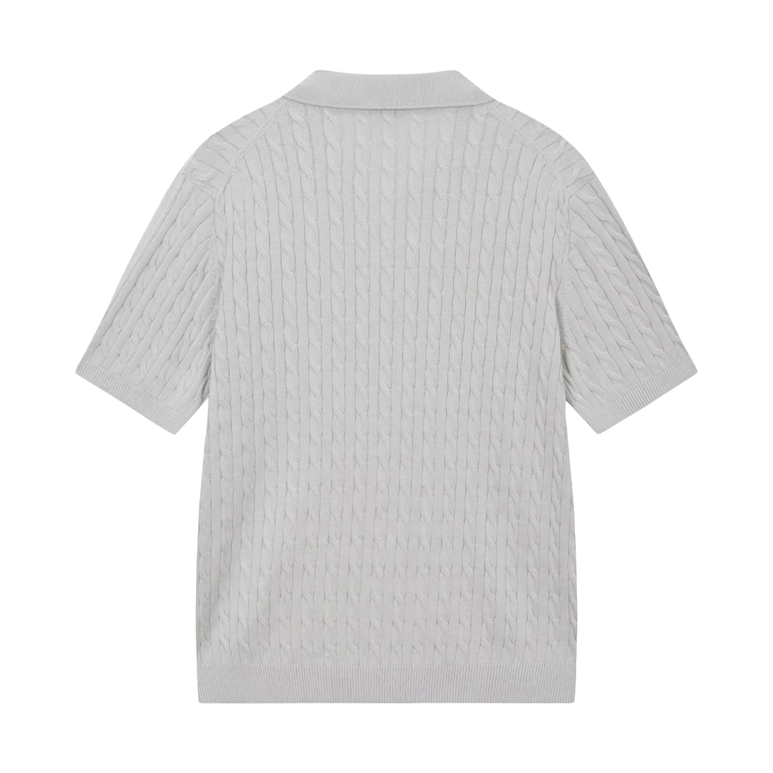 노스페이스 케이블 숏슬리브 폴로 스웨터 실버 그레이 - 26SS(The North Face Cable S/S Polo Sweater Silver Gray - 26SS) - 2