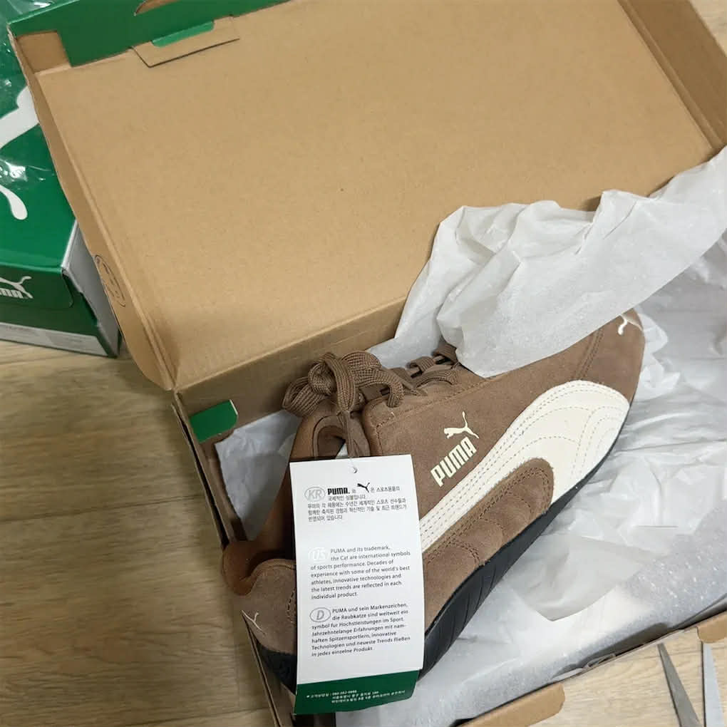 Puma Speedcat OG Haute Coffee Frosted Ivory 착용 스타일