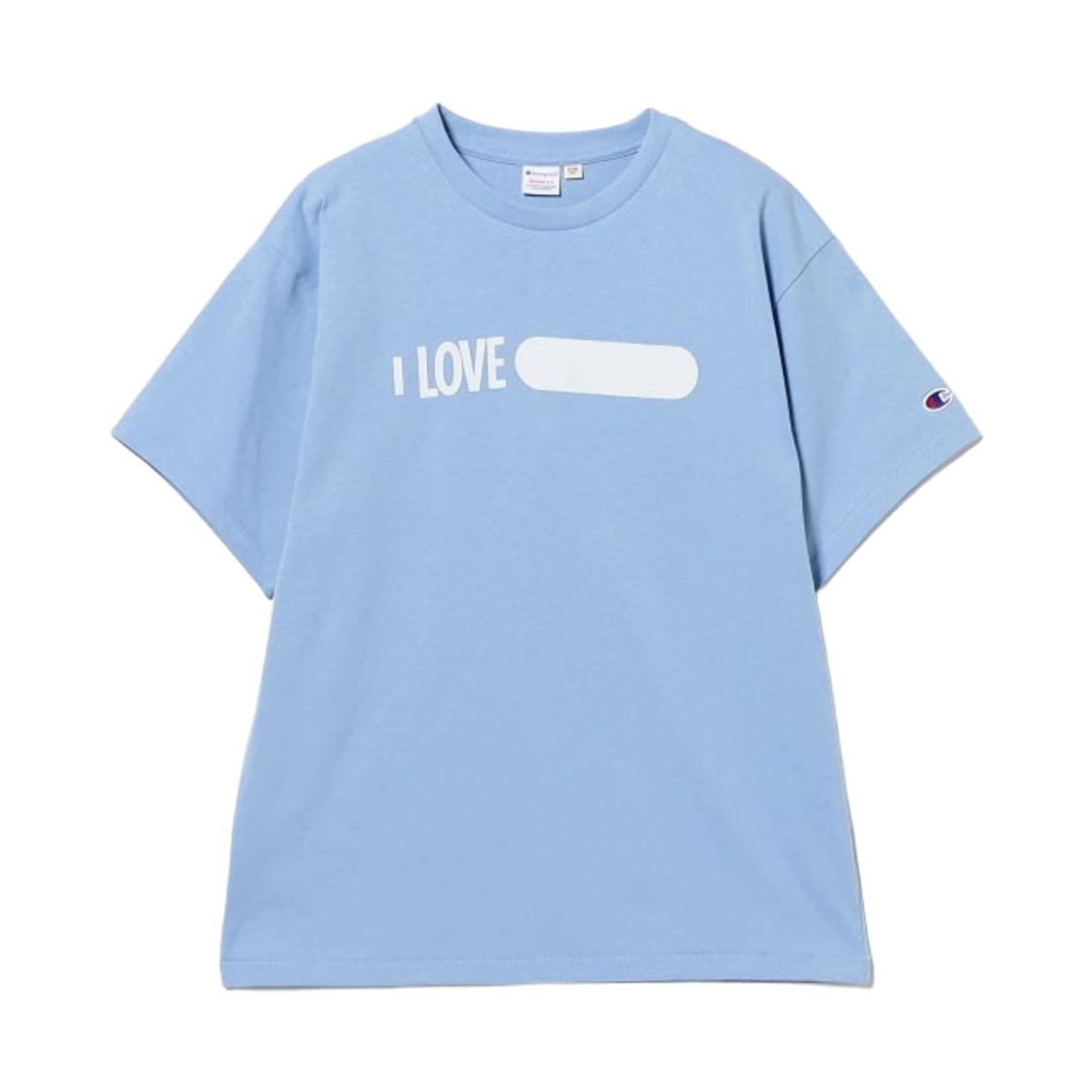 - (W) Champion x Beams Boy Printed T-Shirt Slate Blue