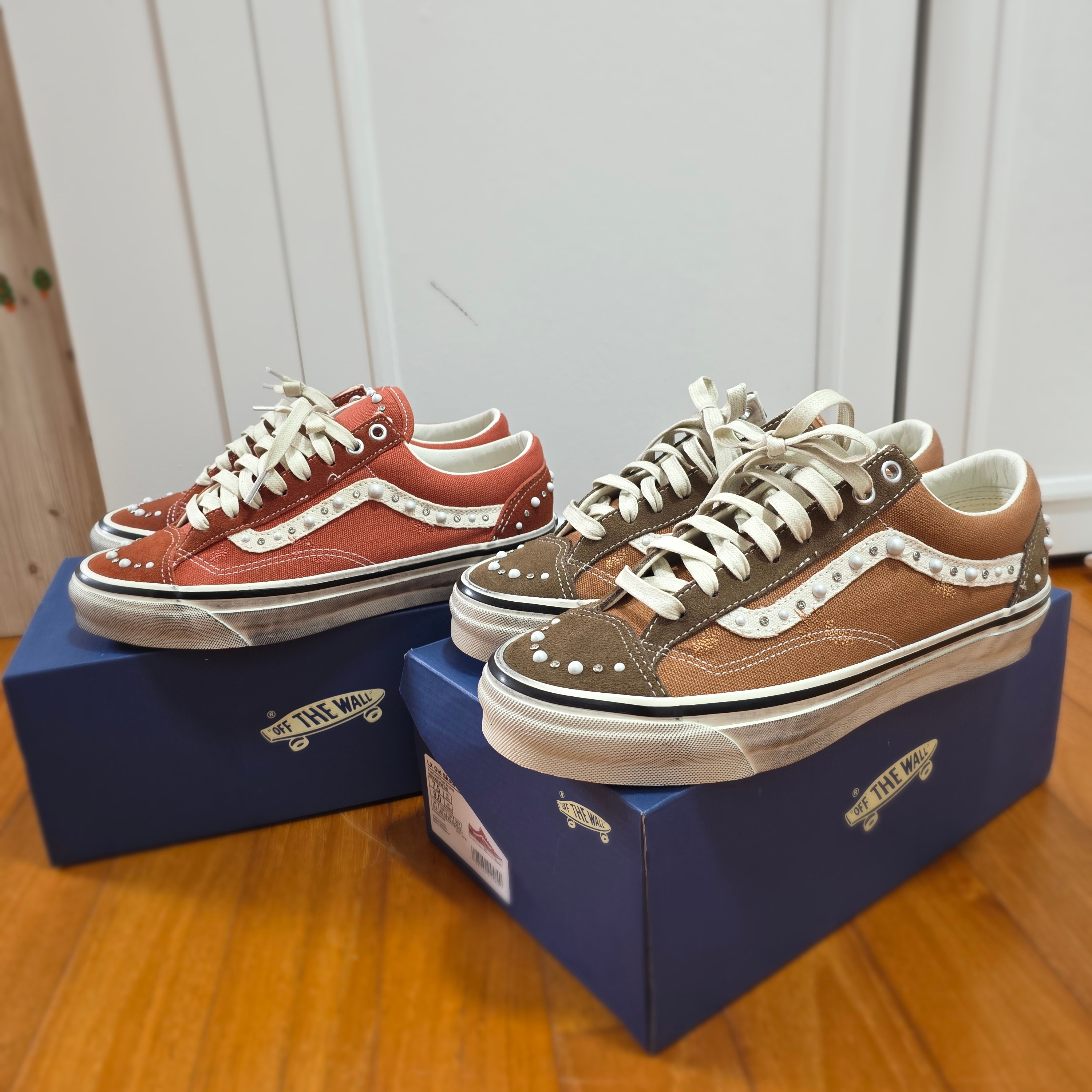 Vans LX Old Skool 36 Pearlized Brown, Vans LX Old Skool 36 Pearlized Vintage Cocoa Brown 착용 스타일