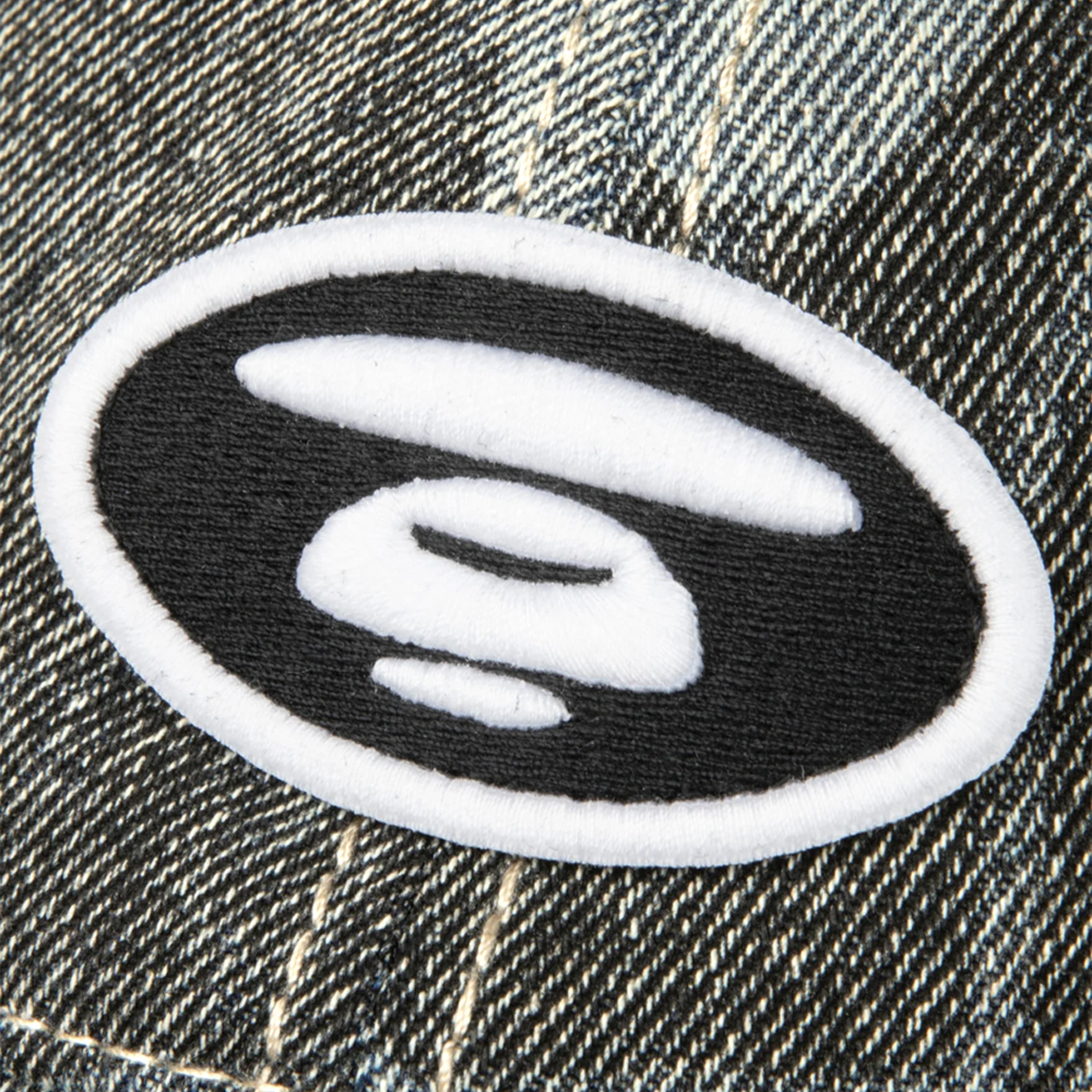 에이프 메인 문페이스 데님 캡 블루 화이트 - 26SS(AAPE Main Moonface Denim Cap Blue White - 26SS) - 5