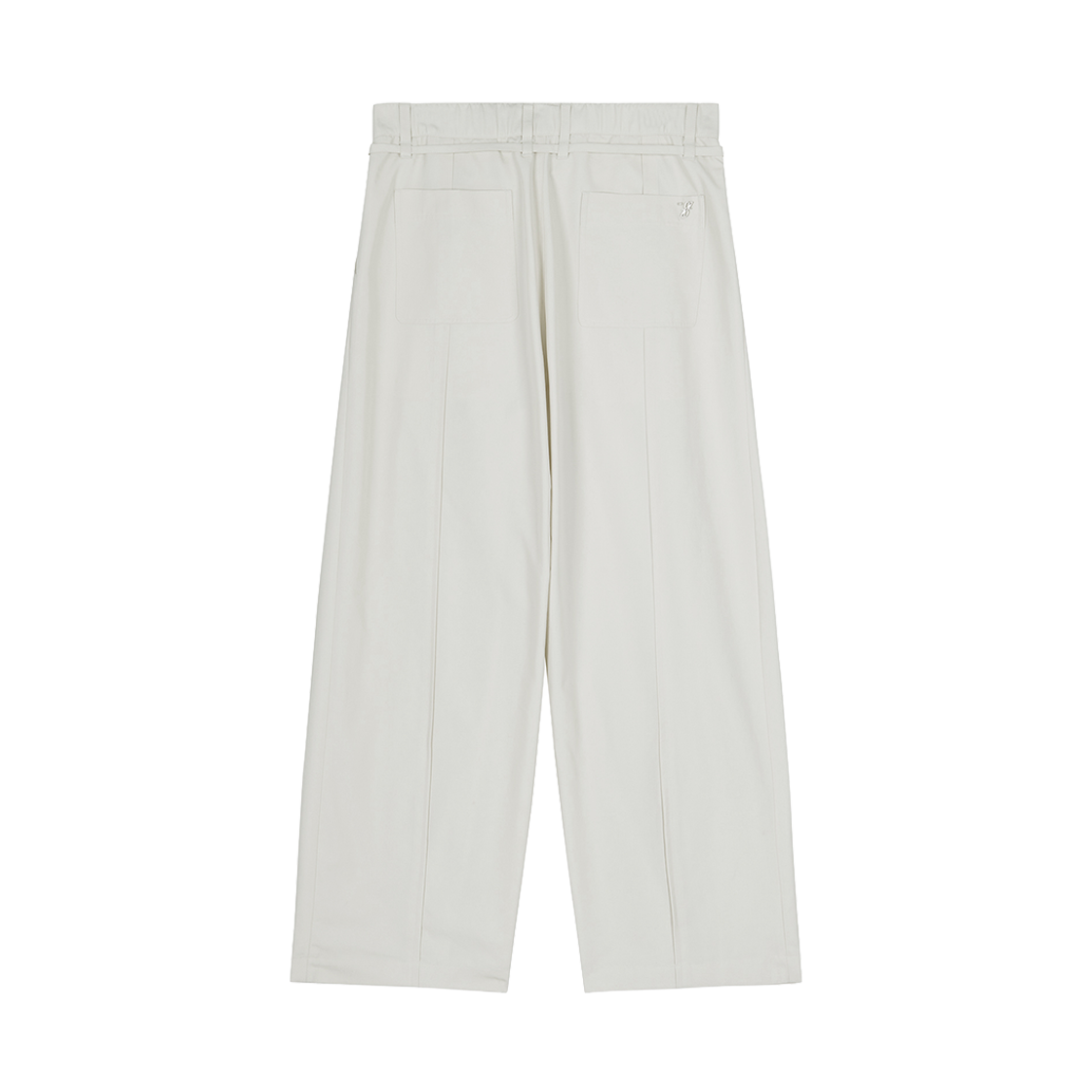 지오송지오 컬렉션 커브드 와이드 면 팬츠 크림 BI2PT233CR(ZIOSONGZIO COLLECTION Curved Wide Cotton Pants Cream) - 2