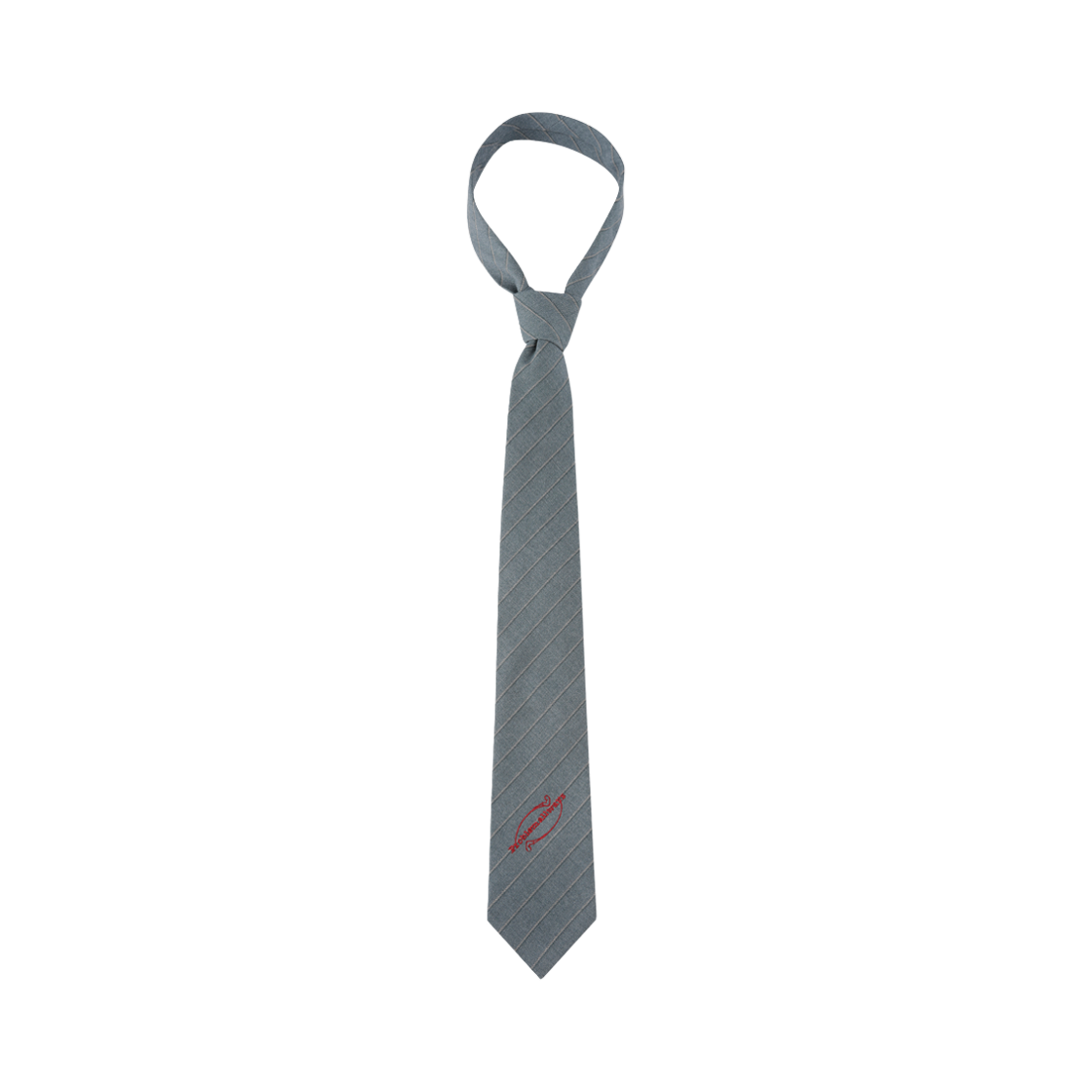 프라블럼올웨이즈 로고 스트라이프 타이 블루(Problemallways Logo Stripe Tie Blue)