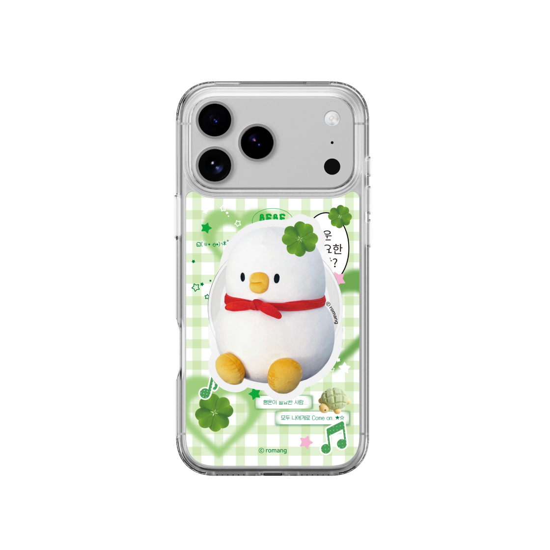 [SET] 에스엘비에스 베베더오리 행운 베베 체크 클리어 마그넷 케이스 2종 세트 for iPhone17 Series([SET] SLBS BEBE DE ORI Lucky Bebe Check Clear Magnet Case 2-Piece Set for iPhone 17 Series) - 2