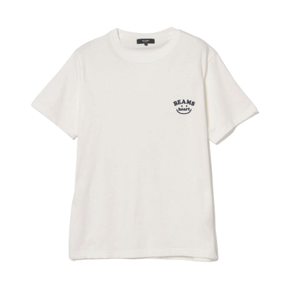 빔즈 하트 스마일 로고 원 포인트 티셔츠 화이트(Beams Heart Smile Logo One Point T-Shirt White) - 1