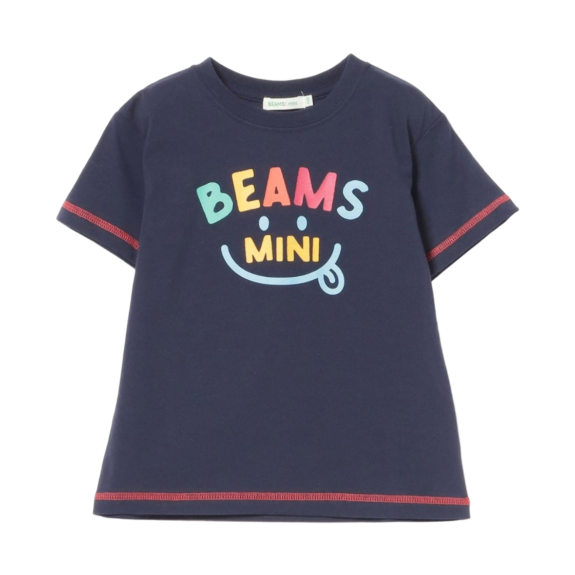 45-08-0067-443 (Kids) Beams Mini Smile Logo T-shirt Navy