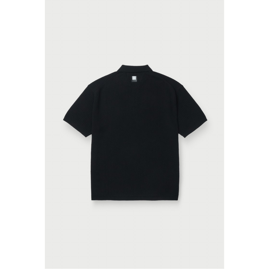 이로 린 미니멀 조직 변형 카라 반팔 니트 블랙(Iro Ligne Minimal Texture Variation Collar Short Sleeve Knit Black) - 3