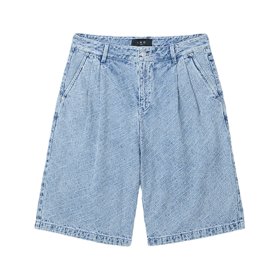 이로 칼리오팔 투 핀턱 라이트 데님 숏 팬츠 블루(Iro Caliopal Two-Pintuck Light Denim Short Pants Blue) - 1