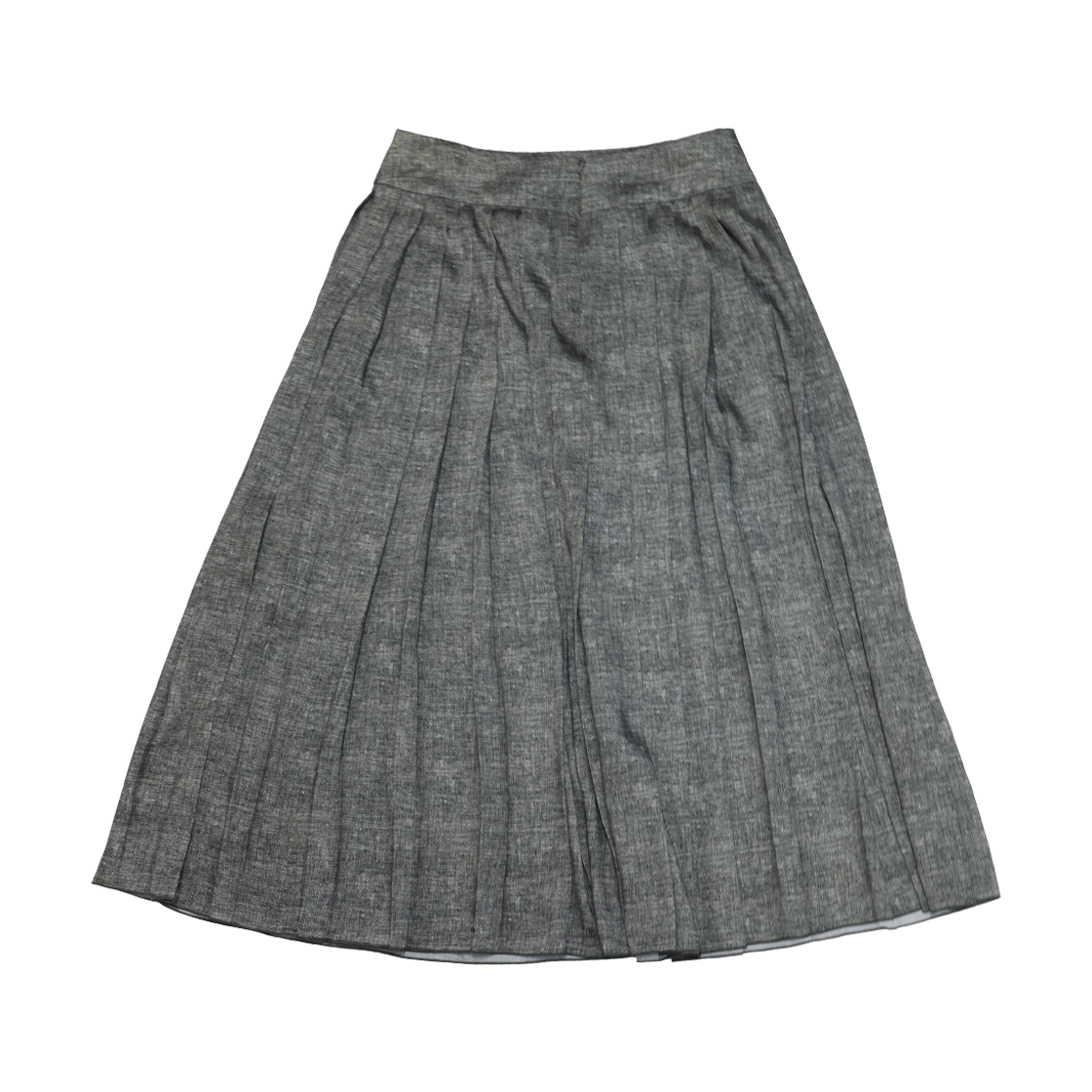 막스마라 린넨 플리츠 스커트 멜란지 그레이(Max Mara Linen Pleated Skirt in Melange Gray)