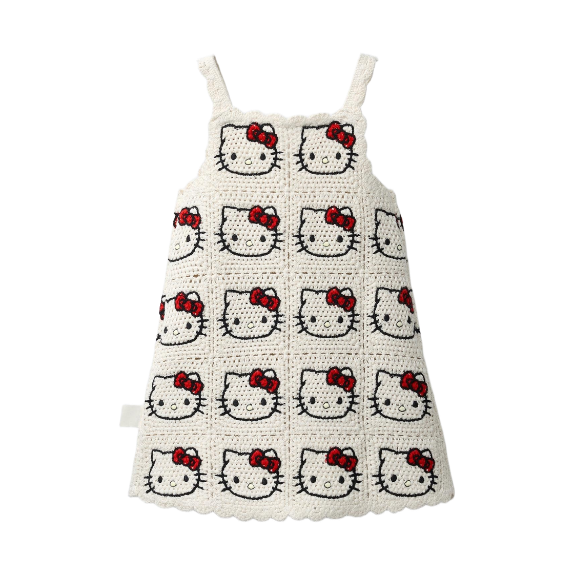 (키즈) 자라 x 산리오 헬로 키티 니티드 드레스 에크루 블랙((Kids) Zara x Sanrio Hello Kitty Knitted Dress Ecru Black) - 2