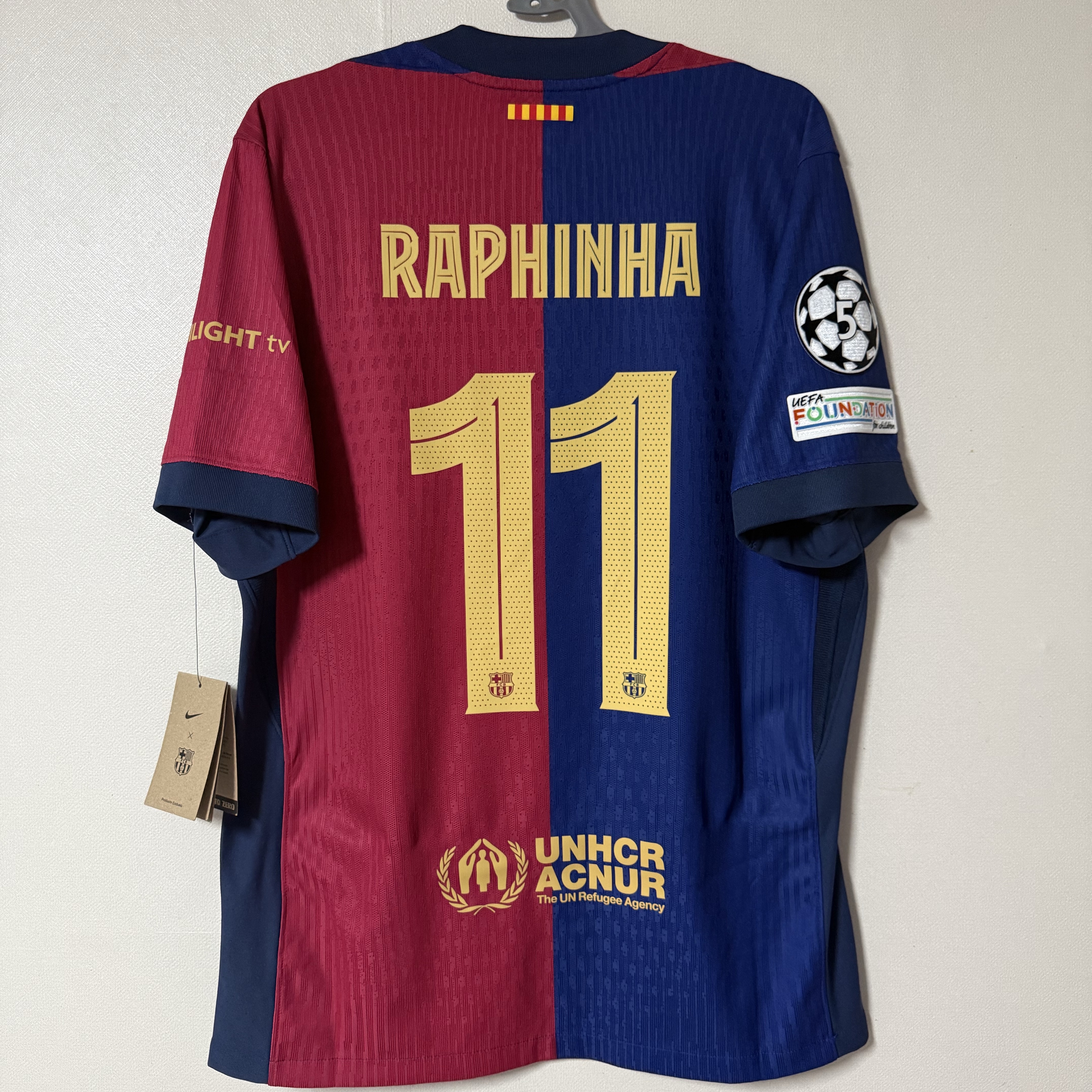 Nike FC Barcelona 2024/25 Dri-Fit ADV Match Home Jersey Deep Royal Blue Noble Red (Non Marking Ver.) 착용 스타일 - 2