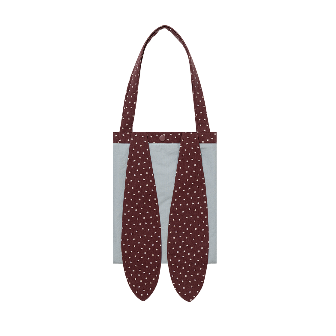 어글리쉐도우 레빗 스타 리버시블 에코 백 버건디(UGLYSHADOW Rabbit Star Reversible Eco Bag Burgundy) - 2