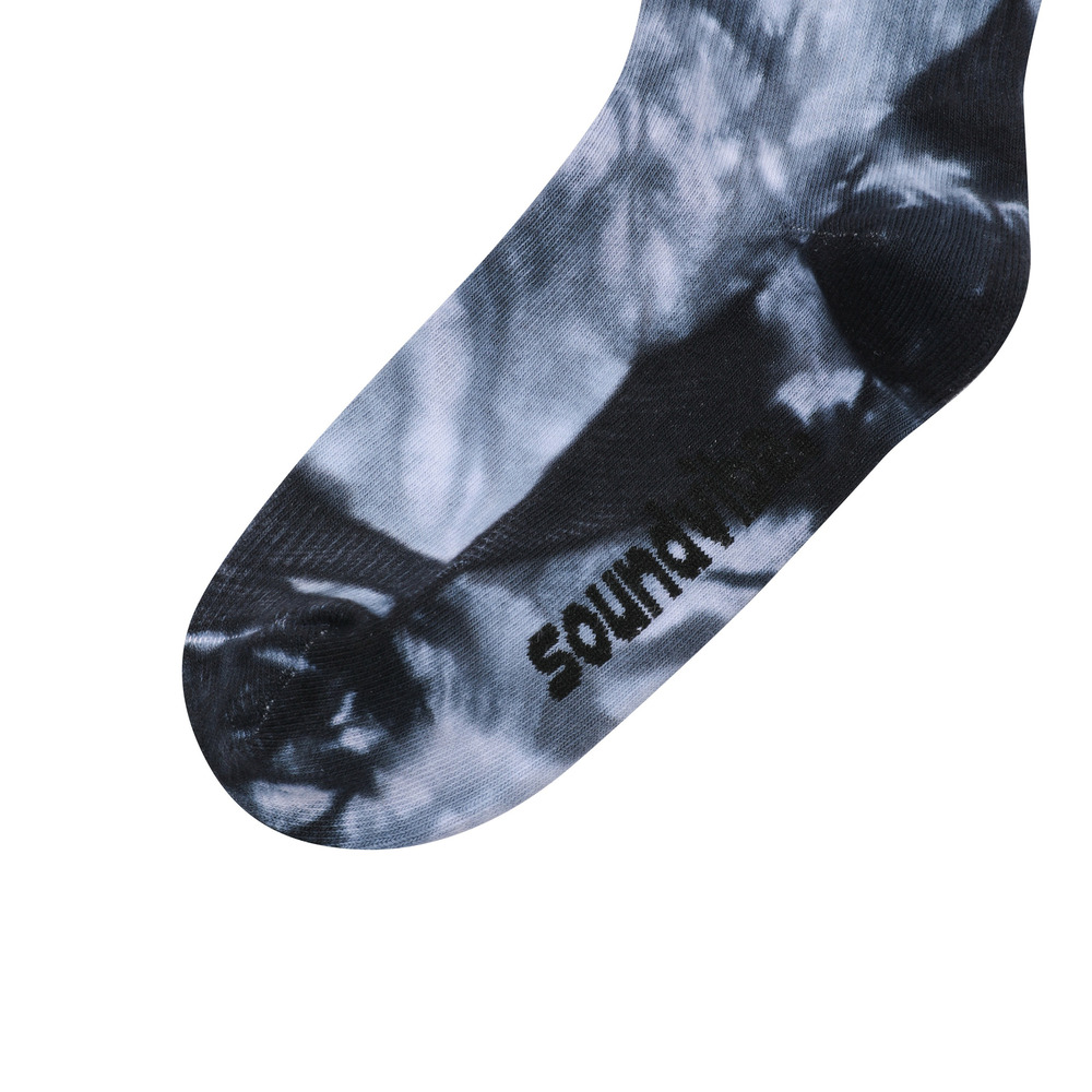 사운드바이브 타이다이 크루 삭스 검정색(soundvibe Tie dye Crew Socks Black) - 3