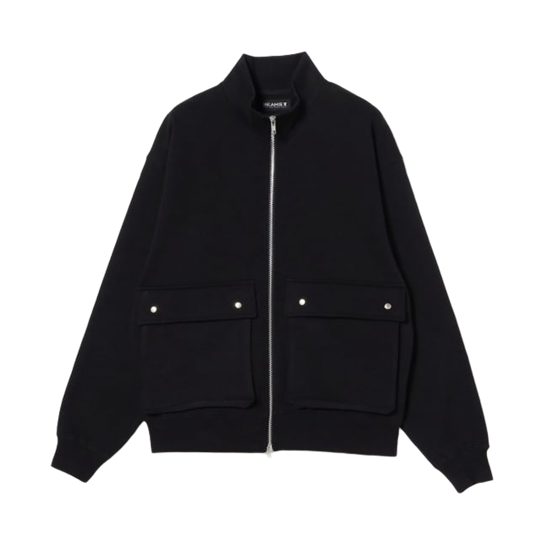 빔즈 T 프론트 포켓 스탠드 집 블루종 블랙(Beams T Front Pocket Stand Zip Blouson Black)