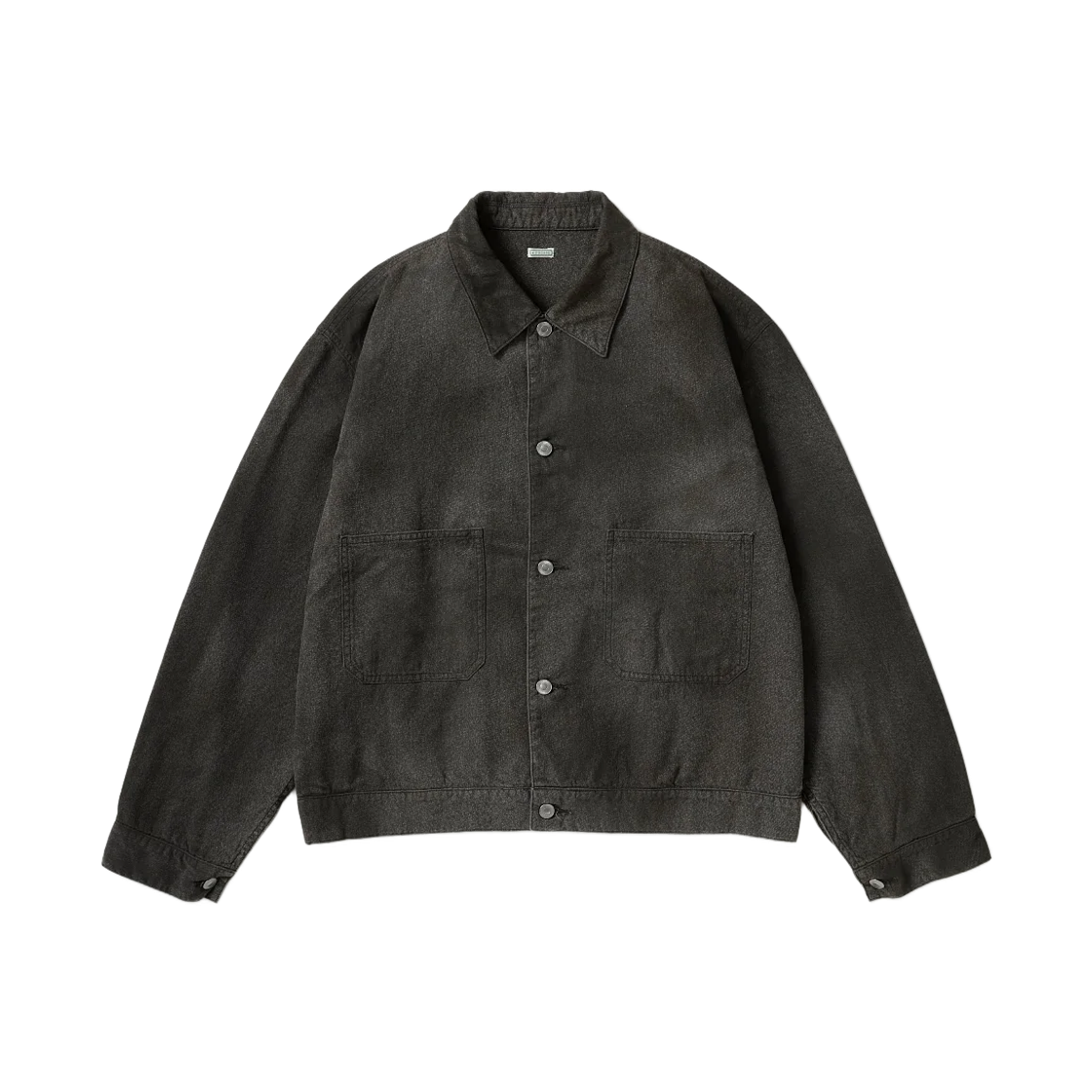 아프레쎄 빈티지 블랙 샴브레이 워크 자켓 블랙 - 26SS(A.Presse Vintage Black Chambray Work Jacket Black - 26SS)