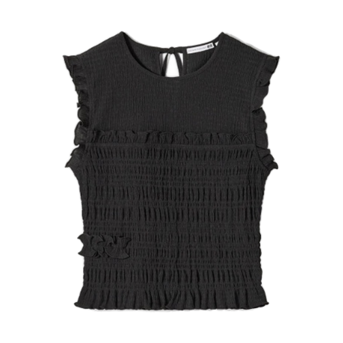 (W) 유니클로 x 세실리에 반센 셔링 슬리브리스 탑 블랙((W) Uniqlo x Cecilie Bahnsen Shirring Sleeveless Top Black) - 1
