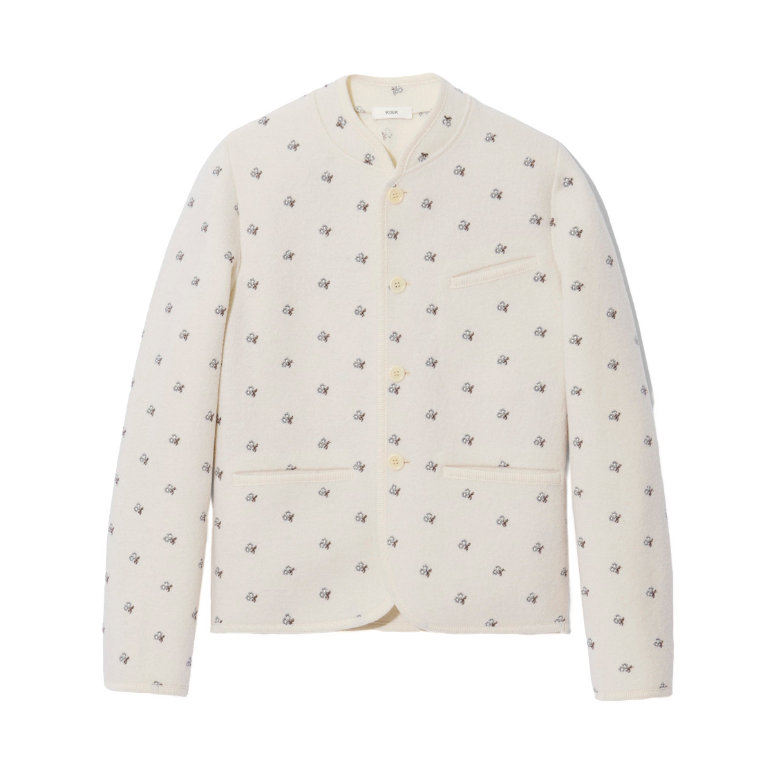 리에르 워커 자켓 박시 플라워즈 화이트(Rier Walker Jacket Boxy Flowers White)