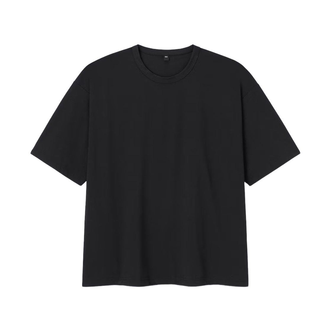 GU 드라이 스트레치 박시 티셔츠 블랙(GU Dry Stretch Boxy T-Shirt Black)