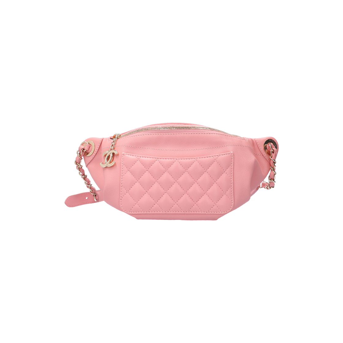 ITLIVNEF64R3 Chanel Classic Lambskin Waist Bag in Light Pink