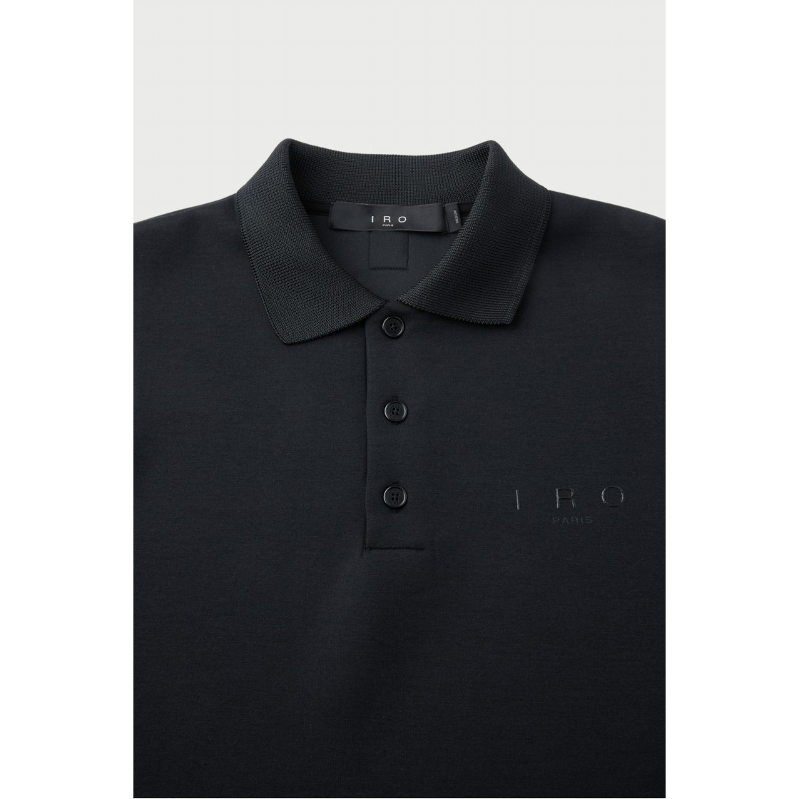 이로 에바지옹 오버핏 카라 반팔 쿠션 티셔츠 블랙(Iro Evasion Oversized Collar Short Sleeve Cushion T-Shirt Black) - 4
