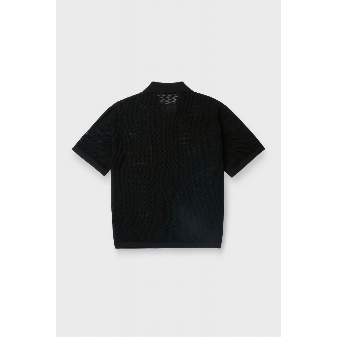 이로 브라치오 메쉬 텍스처 숏 슬리브 니트 블랙(Iro Bracio Mesh Texture Short Sleeve Knit Black) - 3