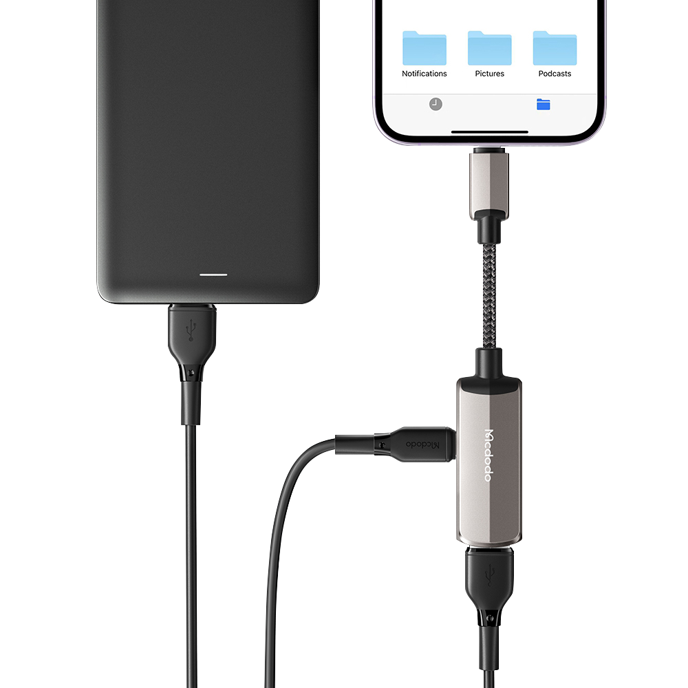 맥도도 2in1 라이트닝 8핀 충전 + USB-A OTG 듀얼젠더 CA269(Mcdodo 2in1 Lightning Charging + OTG Convertor CA269) - 3