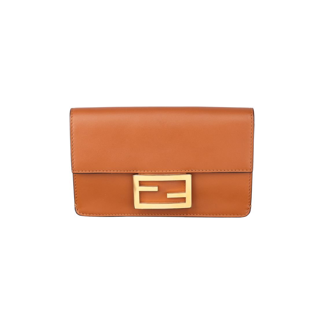 펜디 8BS039 플랫 바게트 미니 크로스백 카프스킨 브라운(Fendi 8BS039 Flat Baguette Mini Crossbody Bag in Brown Calfskin) - 1