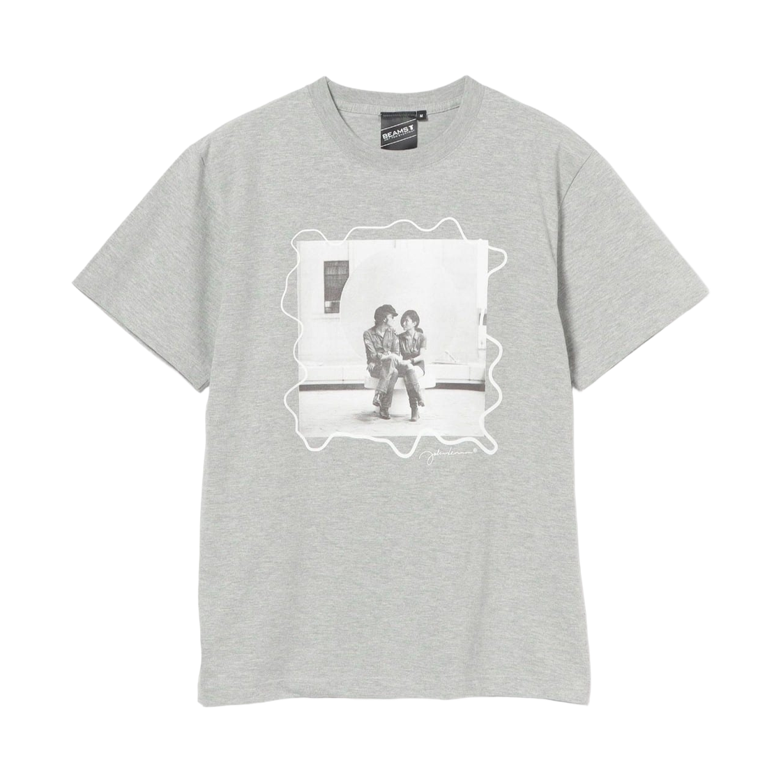 75-08-1609-176 Beams T x Special Rice John Lennon T-Shirt 2 Mix Gray