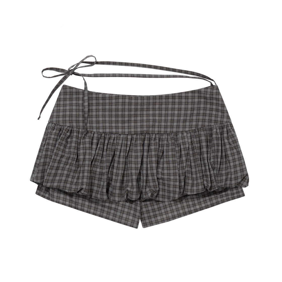 MID008 UGLYSHADOW Checkered Pumpkin Skirt Pants Grey