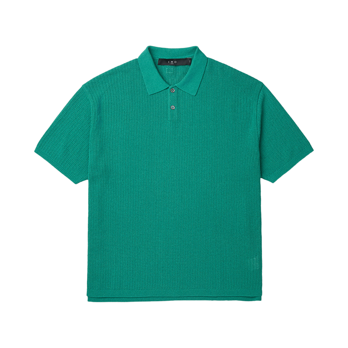 이로 린 미니멀 조직 변형 카라 반팔 니트 민트(Iro Ligne Minimal Texture Variation Collar Short Sleeve Knit Mint)