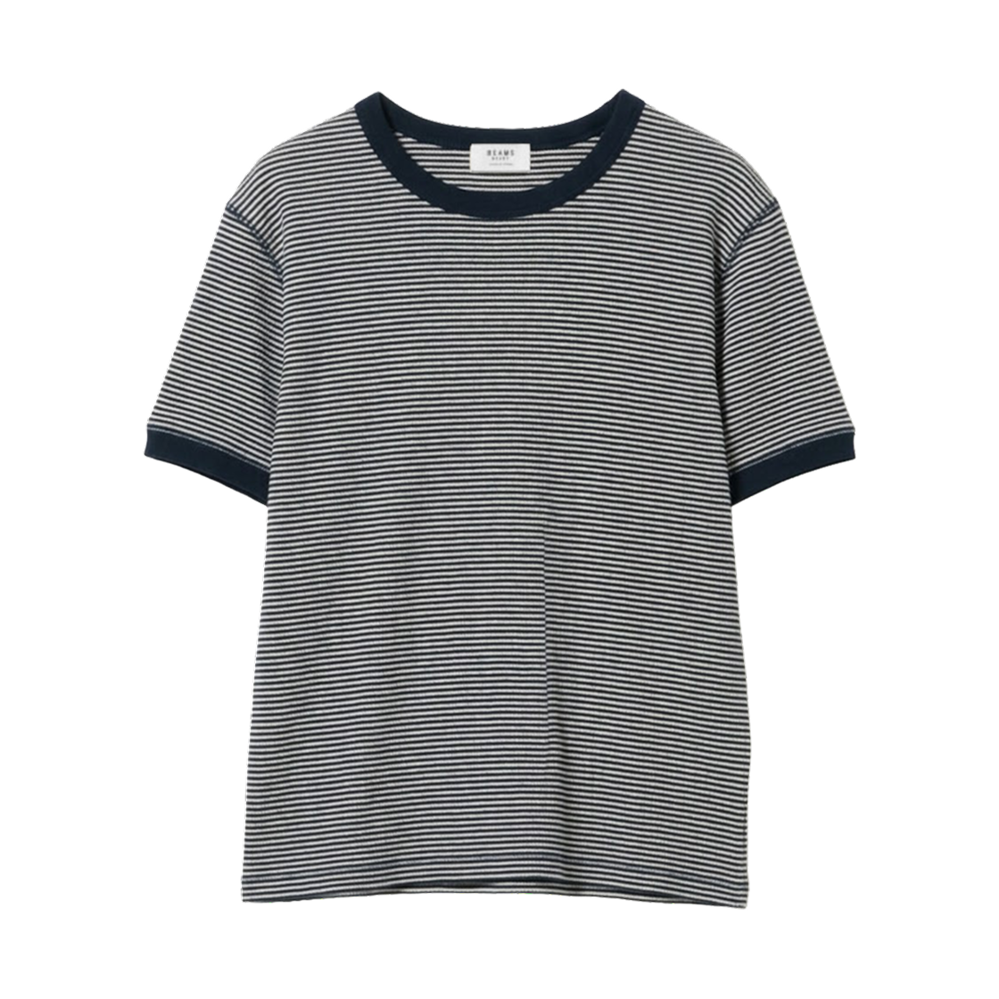 43-04-0302-138 (W) Beams Heart Waffle Border Pullover Navy