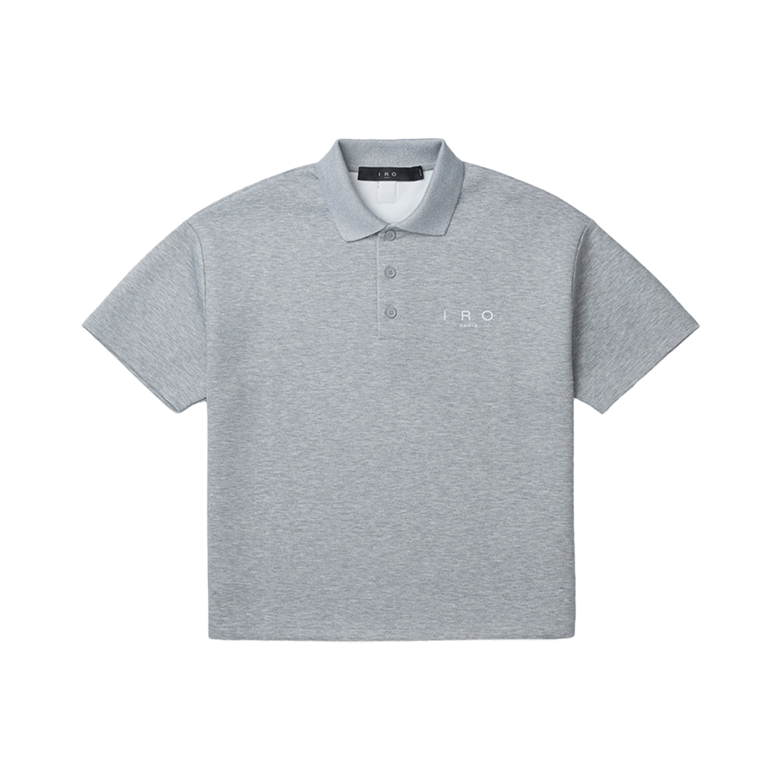 이로 에바지옹 오버핏 카라 반팔 쿠션 티셔츠 그레이(Iro Evasion Oversized Collar Short Sleeve Cushion T-Shirt Gray)