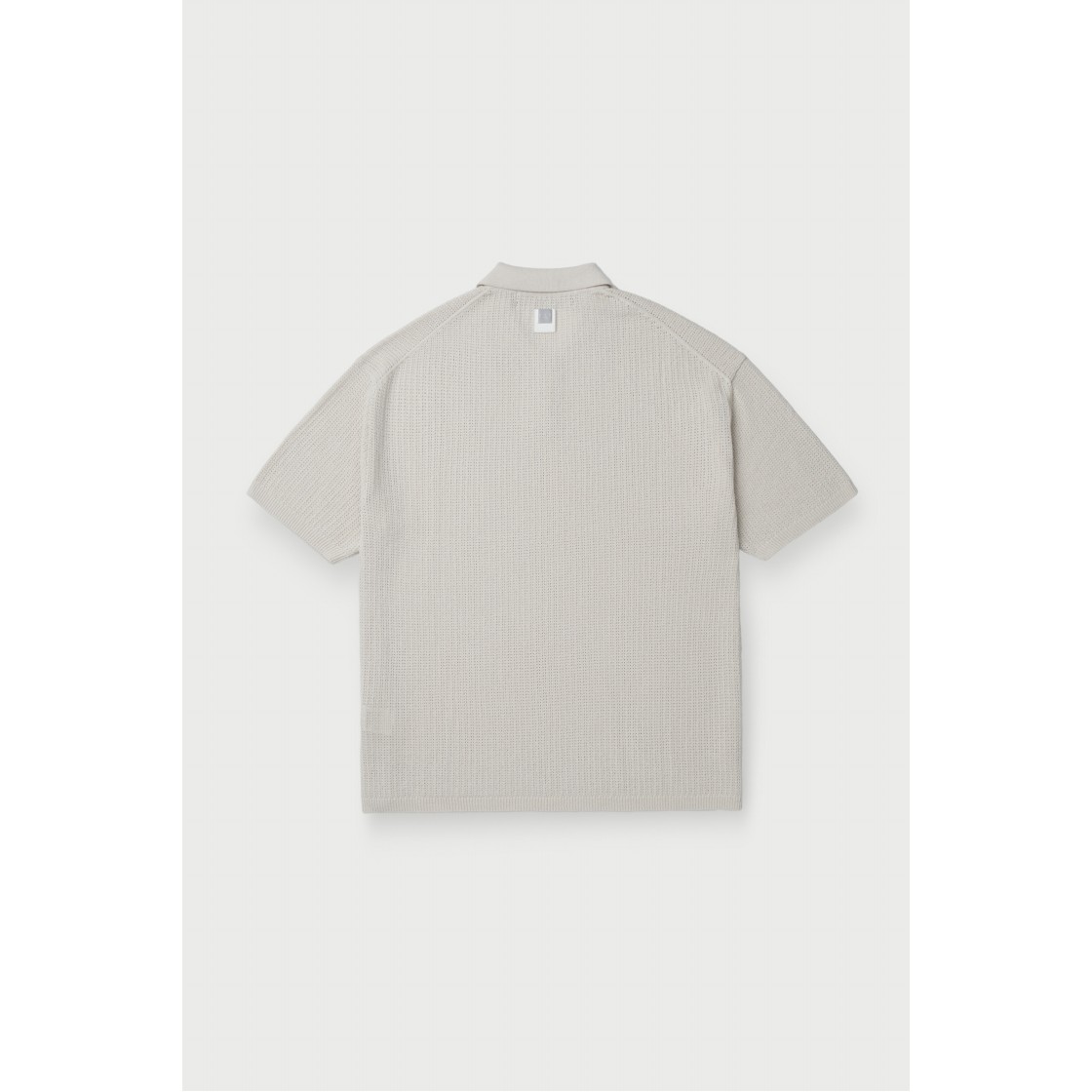 이로 린 미니멀 조직 변형 카라 반팔 니트 아이보리(Iro Ligne Minimal Texture Variation Collar Short Sleeve Knit Ivory) - 4