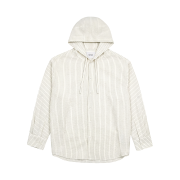 Kamien Breezy Seersucker Hood Shirt Ivory