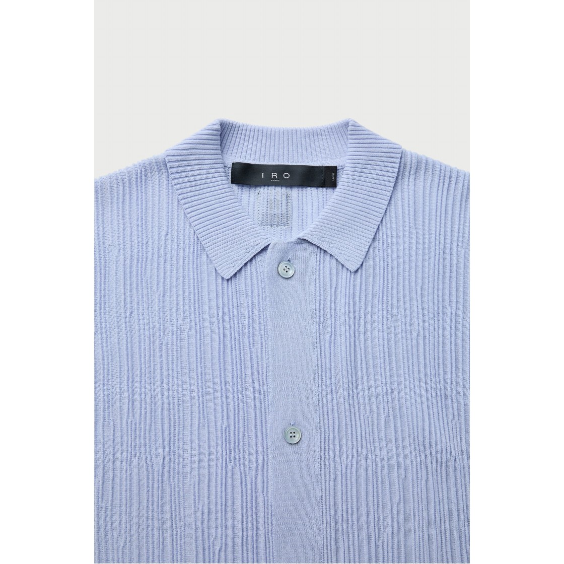 이로 스플리츠 니트 플리츠 반팔 셔츠 라이트 블루(Iro Spleats Knit Pleats Short Sleeve Shirt Light Blue) - 5