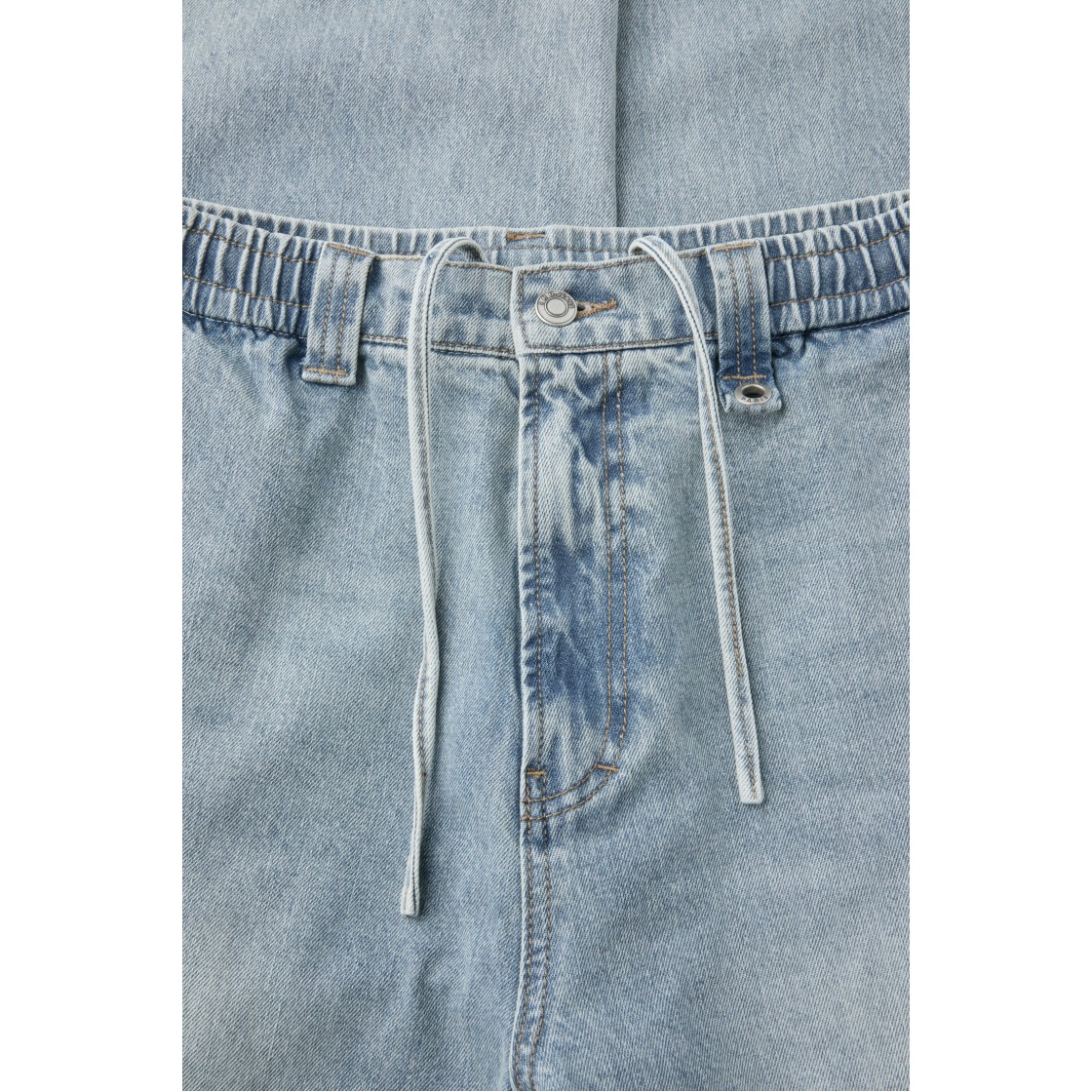 이로 밴딩 루즈핏 데님 팬츠 라이트 블루(Iro Banding Loose Fit Denim Pants Light Blue) - 5