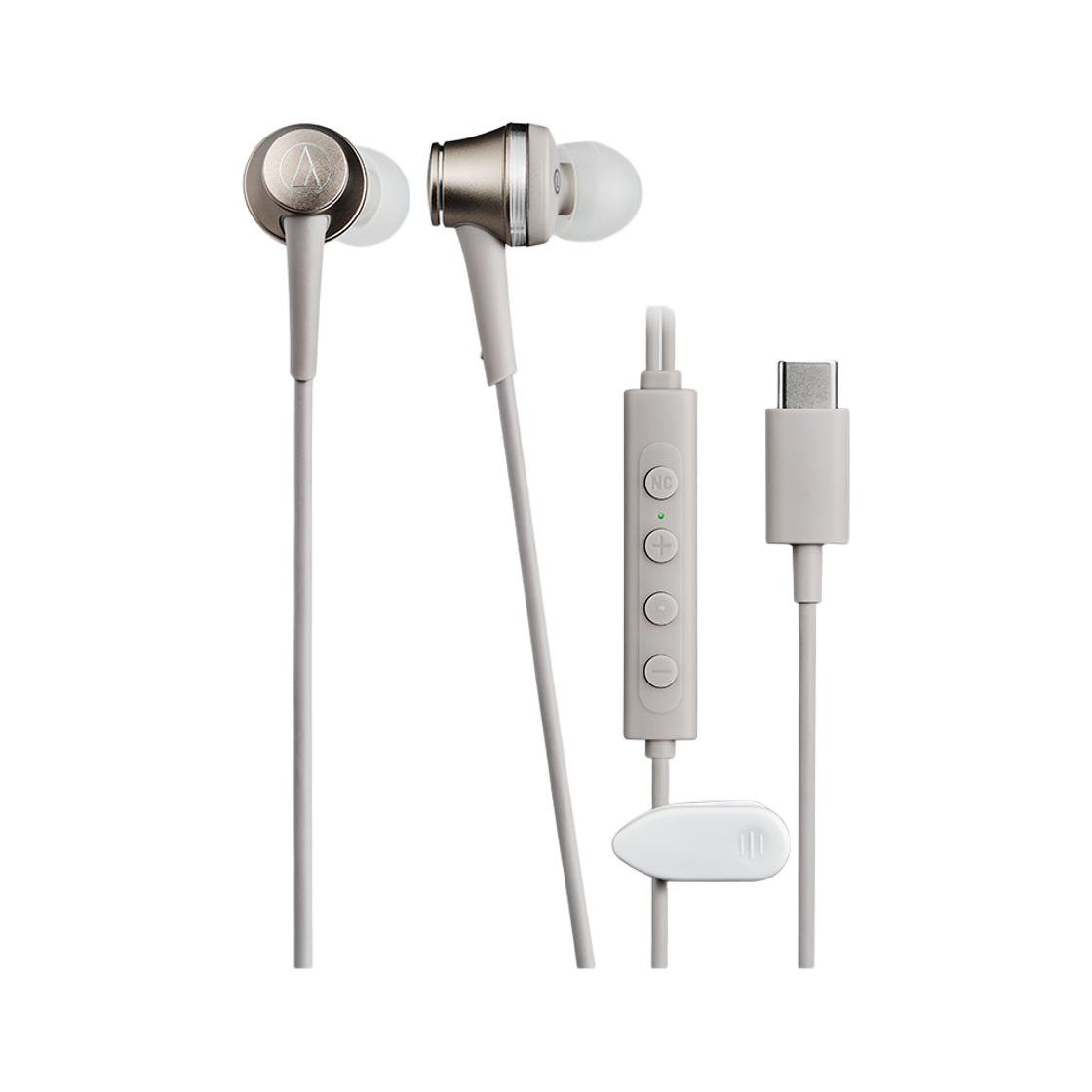 오디오테크니카 ATH-CKD7NC Φ11mm 다이나믹 드라이버 C타입 고해상도 이어폰 베이지 골드(Audio-Technica ATH-CKD7NC In-Ear Headphones Beige Gold)