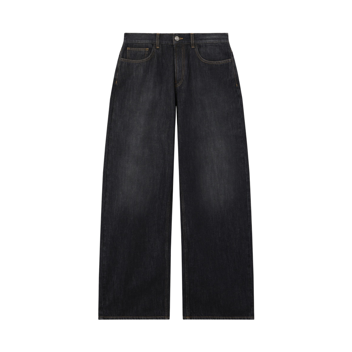 팜엔젤스 VW 커브드 로고 루즈 5 포켓 - 빈티지 블랙 빈티지 블랙(Palm Angels Vw Curved Logo Loose 5 Pocket - Vintage Black)