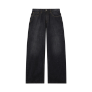 Palm Angels Vw Curved Logo Loose 5 Pocket - Vintage Black