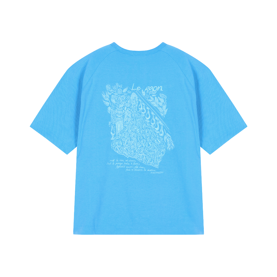 지오송지오 컬렉션 오르페우스 엠브로이드 티셔츠 블루 BI3TS335BL(ZIOSONGZIO COLLECTION Orpheus Embroidered T Shirt) - 2