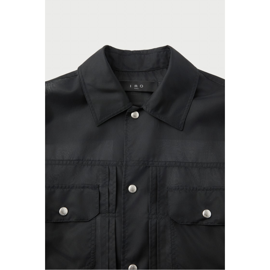 이로 에어론 시어 립스탑 트러커 블랙(Iro Aeron Sheer Ripstop Trucker Jacket Black) - 5