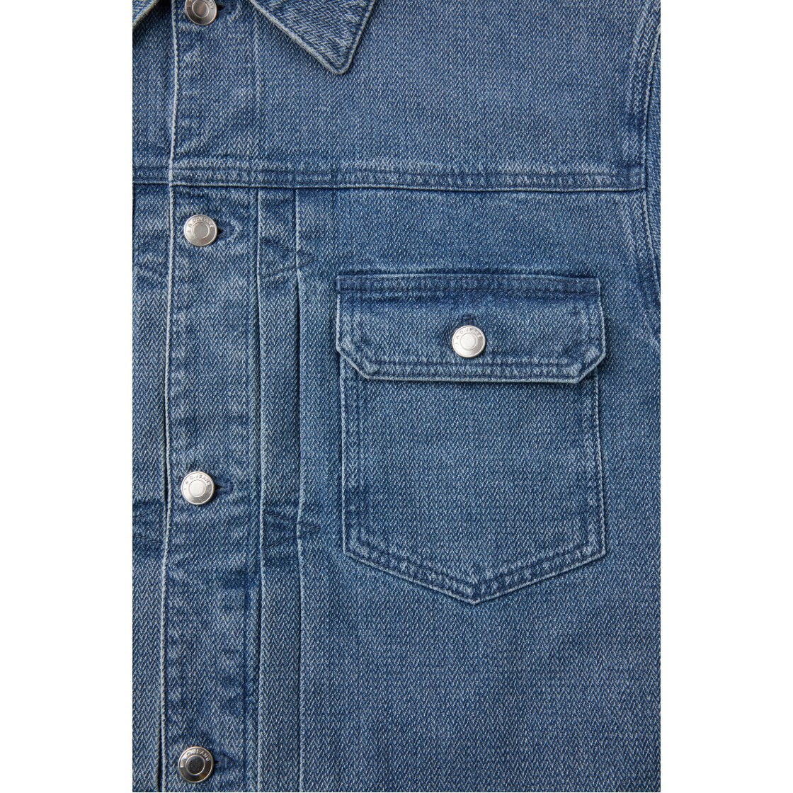이로 카신 워시드 데님 트러커 자켓 블루(Iro Cassine Washed Denim Trucker Jacket Blue) - 5
