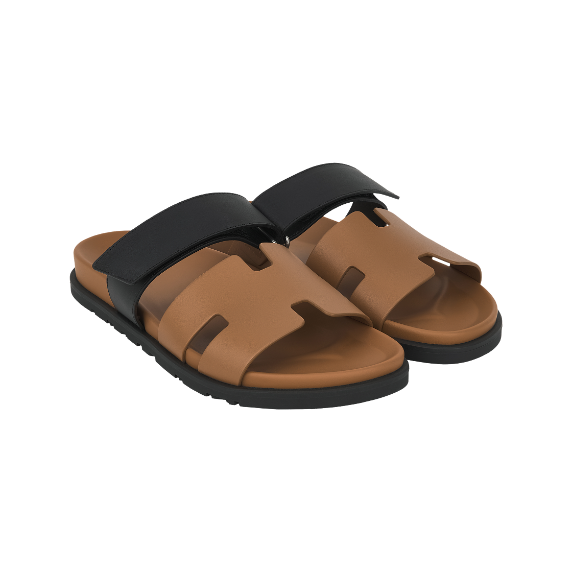 에르메스 시프레 샌들 카프스킨 & 나뛰렐 누아(Hermes Chypre Sandal Calfskin & Naturel Noir) - 4
