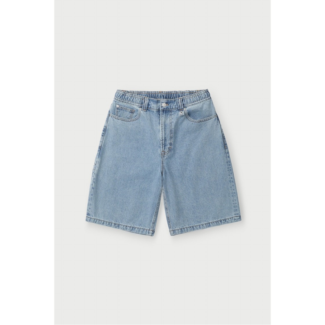 이로 피쥬리 데님 펀칭 버뮤다 밴딩 쇼츠 라이트 블루(Iro Pzuree Denim Punching Bermuda Banding Shorts Light Blue) - 3