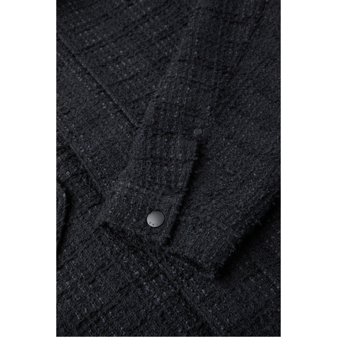 이로 에오난 레더 카라 니트 텍스처드 블루종 블랙(Iro Eonane Leather Collar Knit Textured Blouson Black) - 6