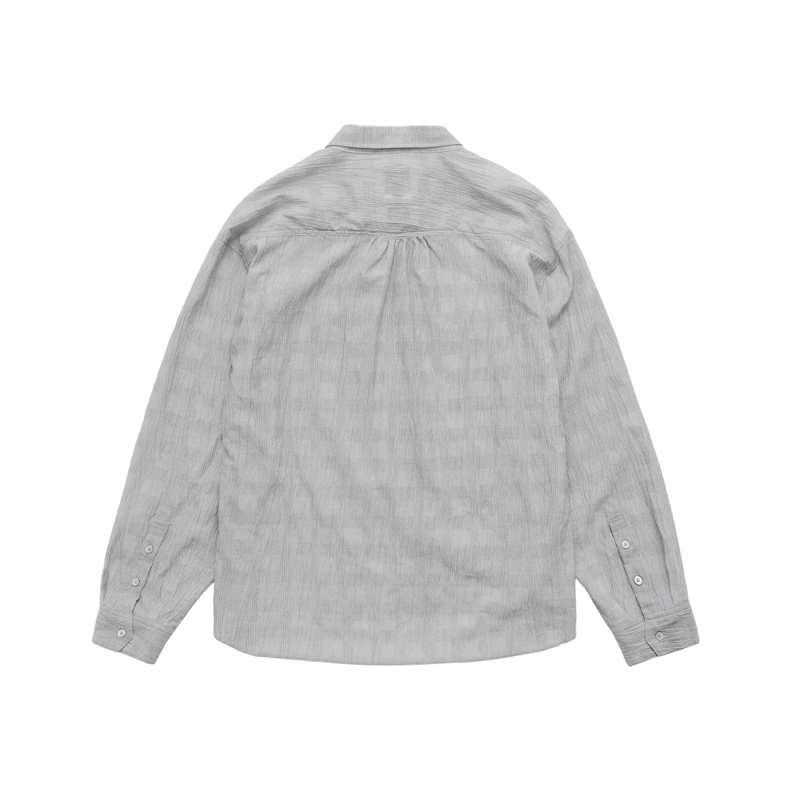 폴리테루 집 업 셔츠 (재패니즈 패브릭)  라이트 그레이(Polyteru Zip Up Shirt (Japanese Fabric) Light Gray) - 2